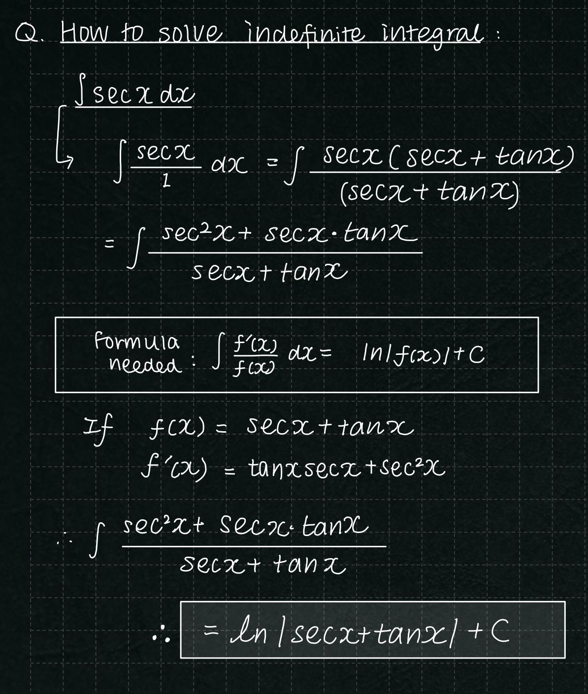 Indefinite integral