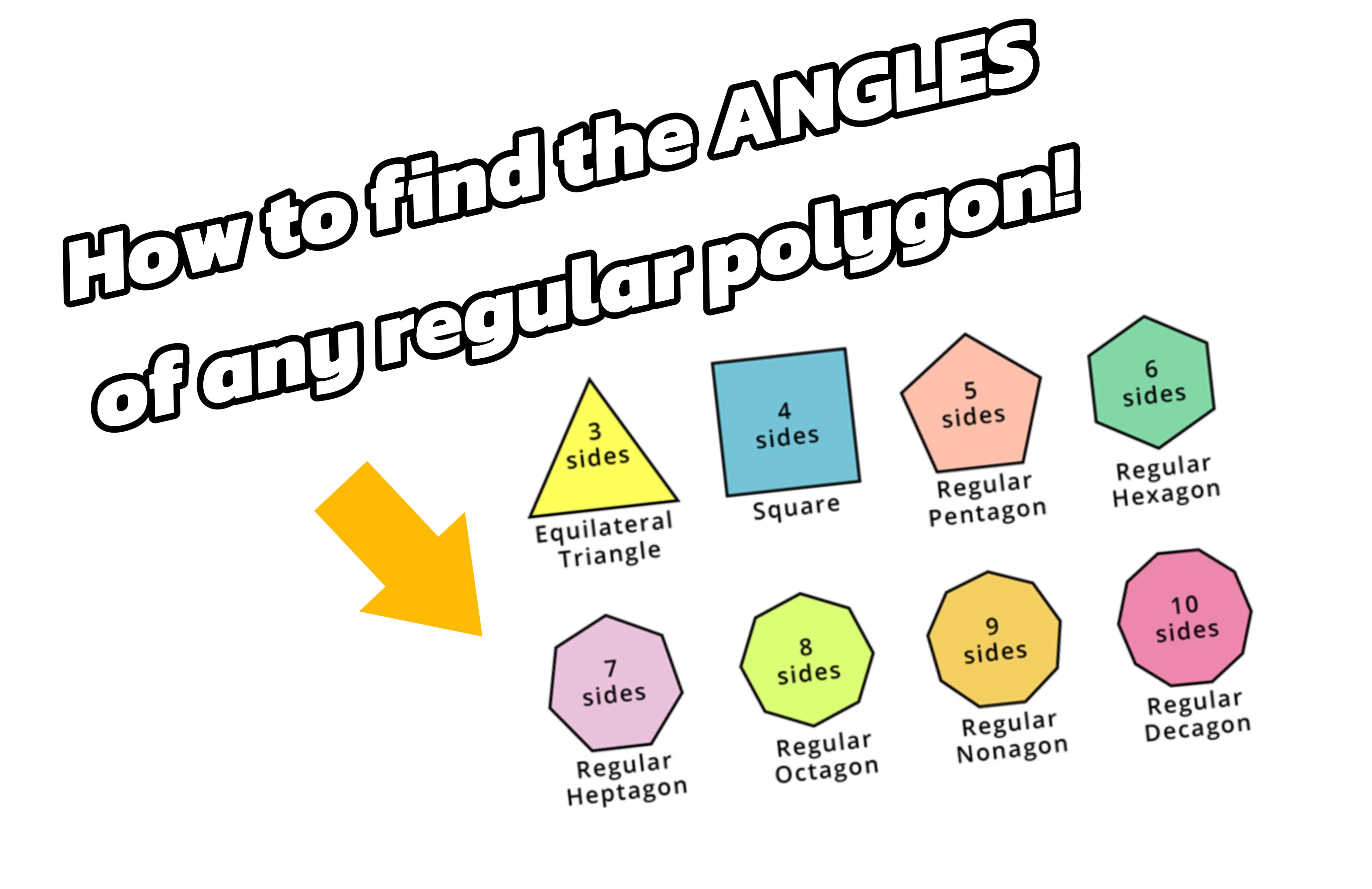 How to find the angles of any regular polygon— Exterior Angles